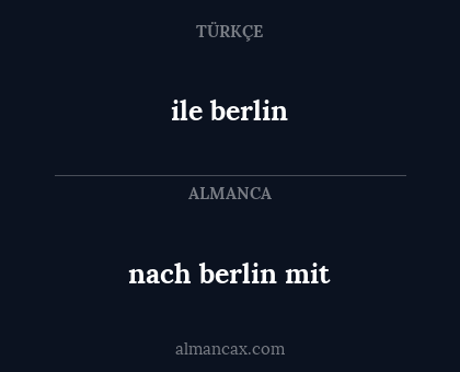 nach berlin mit - ile berlin