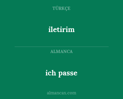 ich passe - iletirim