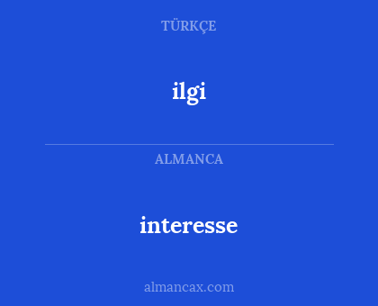 interesse - ilgi