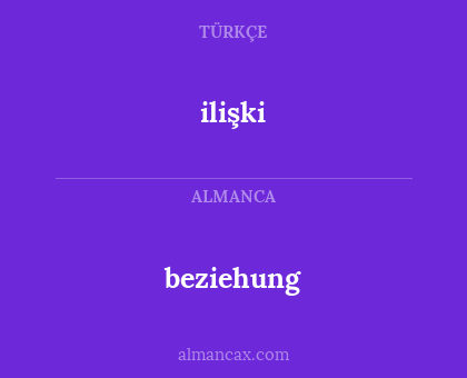 beziehung - ilişki
