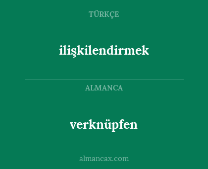 verknüpfen - ilişkilendirmek