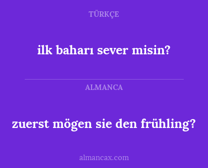 zuerst mögen sie den frühling? - ilk baharı sever misin?
