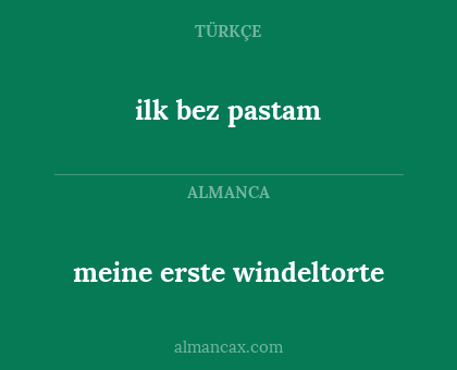meine erste windeltorte - ilk bez pastam