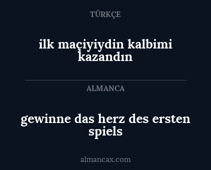 ilk maçiyiydin kalbimi kazandın - gewinne das herz des ersten spiels