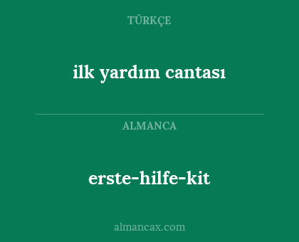 erste-hilfe-kit - ilk yardım cantası