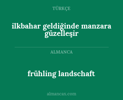 frühling landschaft - ilkbahar geldiğinde manzara güzelleşir