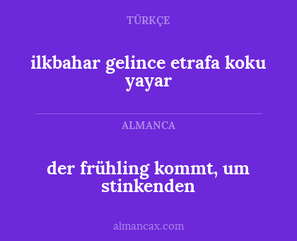 der frühling kommt, um stinkenden - ilkbahar gelince etrafa koku yayar
