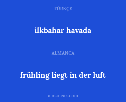 ilkbahar havada - frühling liegt in der luft