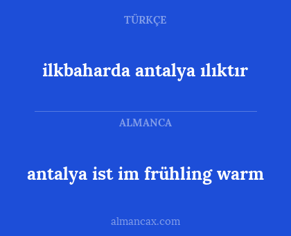 ilkbaharda antalya ılıktır - antalya ist im frühling warm