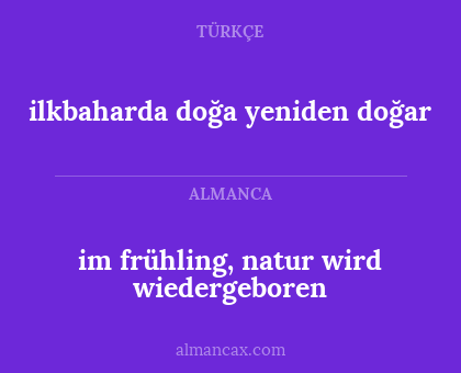 im frühling, natur wird wiedergeboren - ilkbaharda doğa yeniden doğar