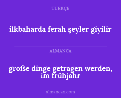 ilkbaharda ferah şeyler giyilir - große dinge getragen werden, im frühjahr