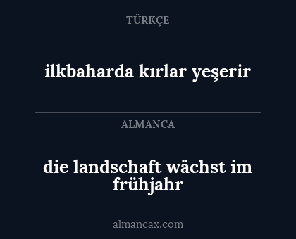 ilkbaharda kırlar yeşerir - die landschaft wächst im frühjahr