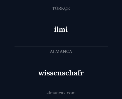 ilmi - wissenschafr