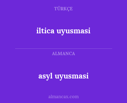 asyl uyusmasi - iltica uyusmasi