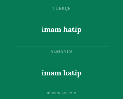 imam hatip - imam hatip