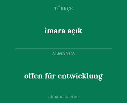 imara açık - offen für entwicklung