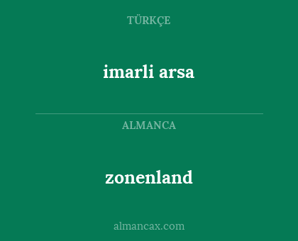 imarli arsa - zonenland