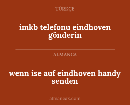 wenn ise auf eindhoven handy senden - imkb telefonu eindhoven gönderin