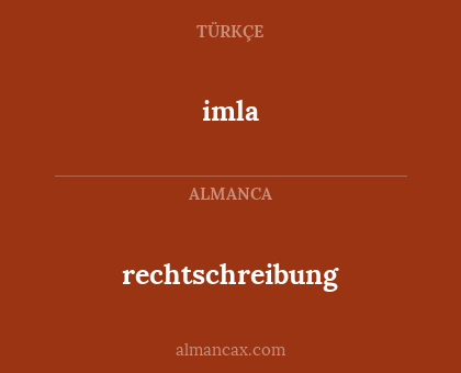 rechtschreibung - imla