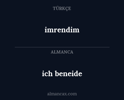 ich beneide - imrendim