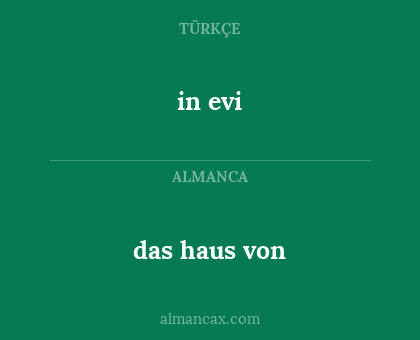das haus von - in evi