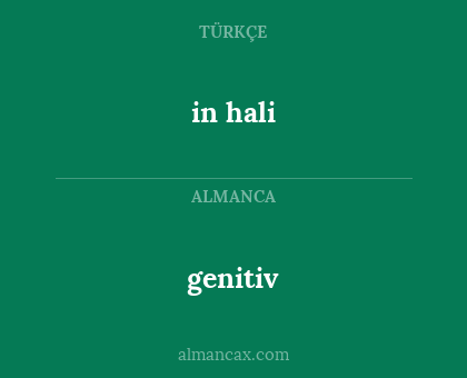 genitiv - in hali