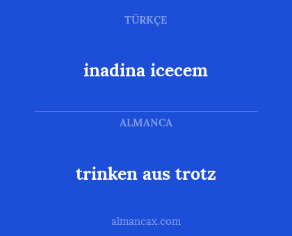 inadina icecem - trinken aus trotz