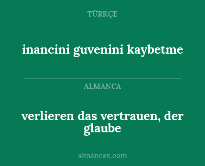 verlieren das vertrauen, der glaube - inancini guvenini kaybetme