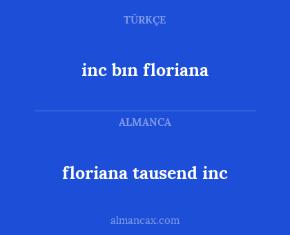 inc bın floriana - floriana tausend inc