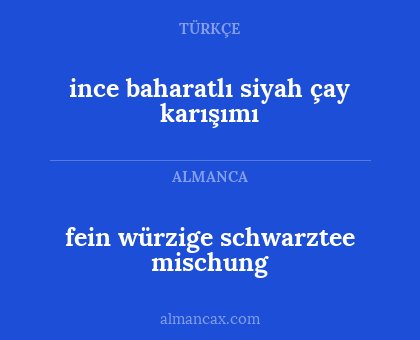 fein würzige schwarztee mischung - ince baharatlı siyah çay karışımı