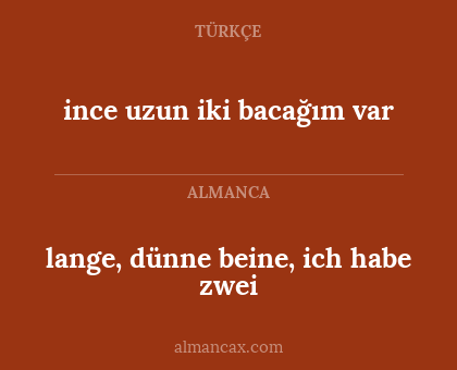 ince uzun iki bacağım var - lange, dünne beine, ich habe zwei