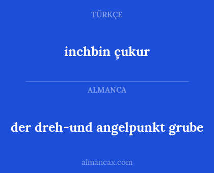 inchbin çukur - der dreh-und angelpunkt grube