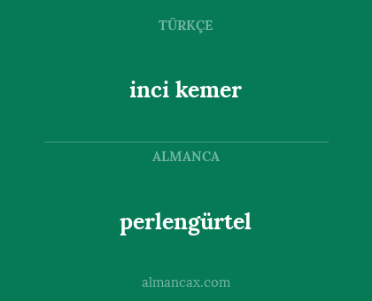 inci kemer - perlengürtel