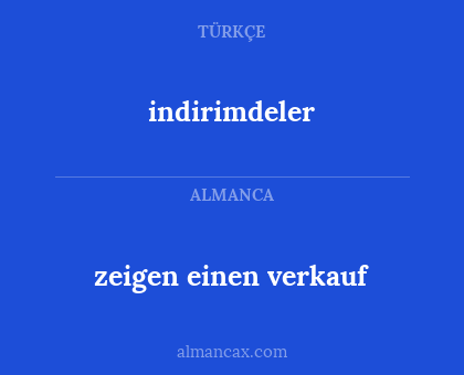 zeigen einen verkauf - indirimdeler