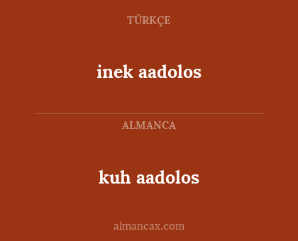 kuh aadolos - inek aadolos