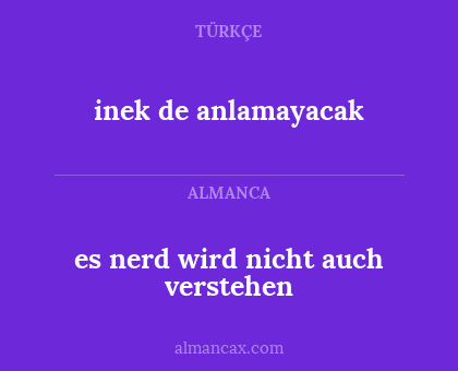 es nerd wird nicht auch verstehen - inek de anlamayacak