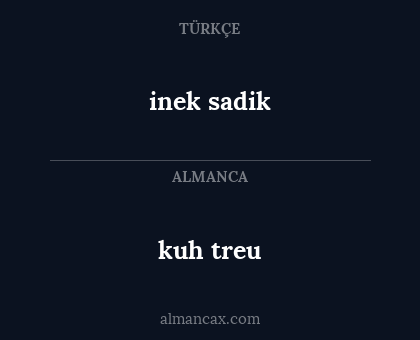 kuh treu - inek sadik