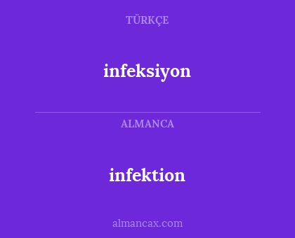 infektion - infeksiyon