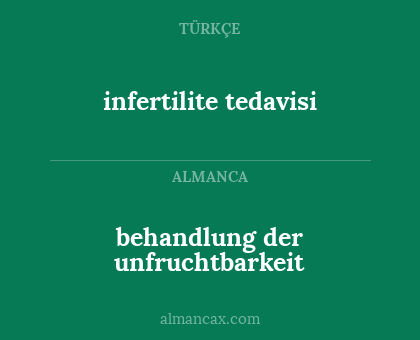 infertilite tedavisi - behandlung der unfruchtbarkeit
