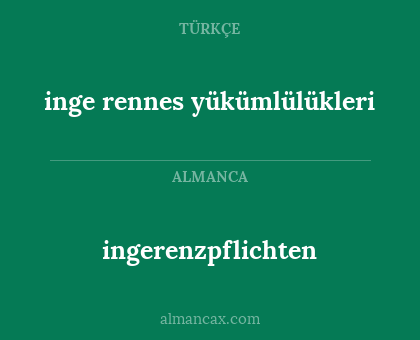 ingerenzpflichten - inge rennes yükümlülükleri