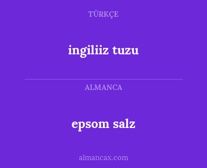 ingiliiz tuzu - epsom salz