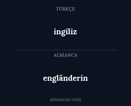 engländerin - ingiliz