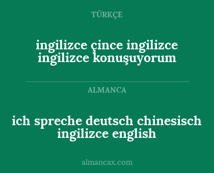 ingilizce çince ingilizce ingilizce konuşuyorum - ich spreche deutsch chinesisch ingilizce english