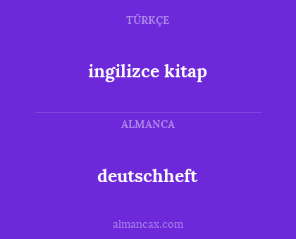 ingilizce kitap - deutschheft