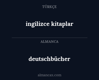 deutschbücher - ingilizce kitaplar