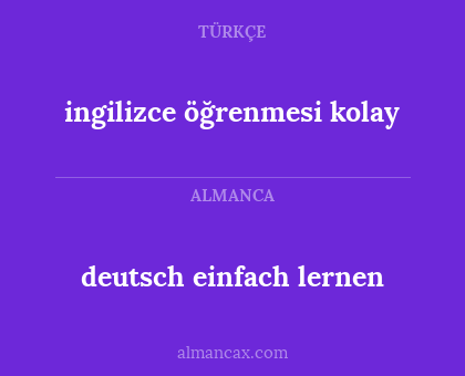 ingilizce öğrenmesi kolay - deutsch einfach lernen