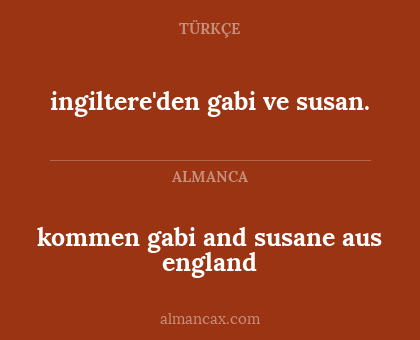 ingiltere'den gabi ve susan. - kommen gabi and susane aus england