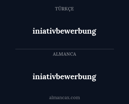 iniativbewerbung - iniativbewerbung