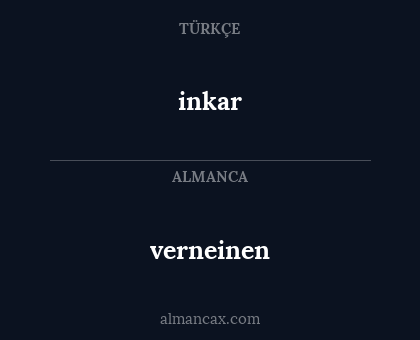 inkar - verneinen