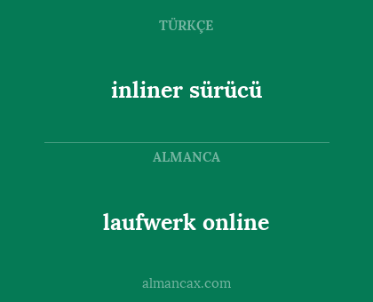 laufwerk online - inliner sürücü